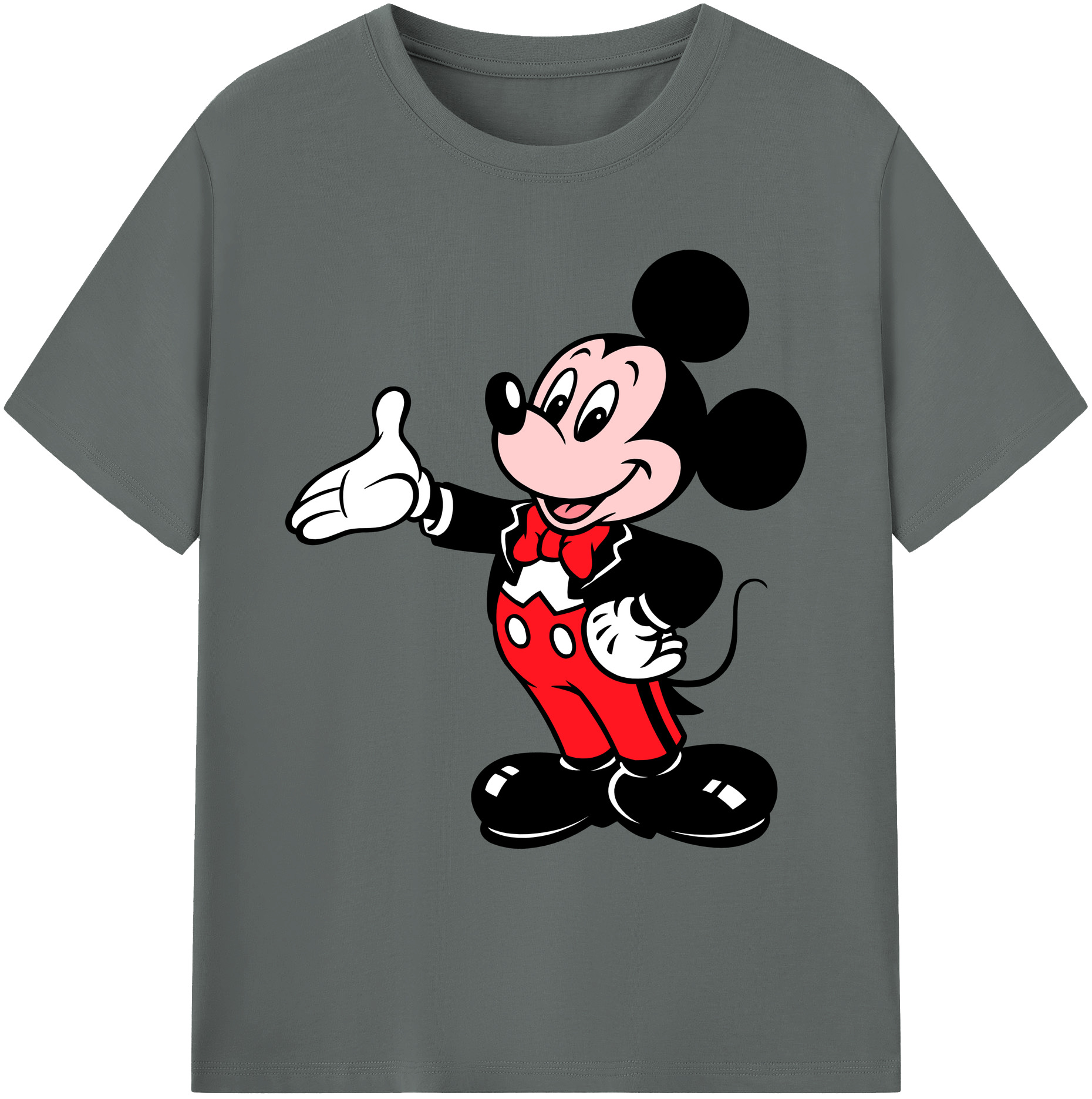 ミッキーマウス Mickey Mouse 綿100％ メンズ半袖Tシャツ｜肌触りやわらか＆通気性